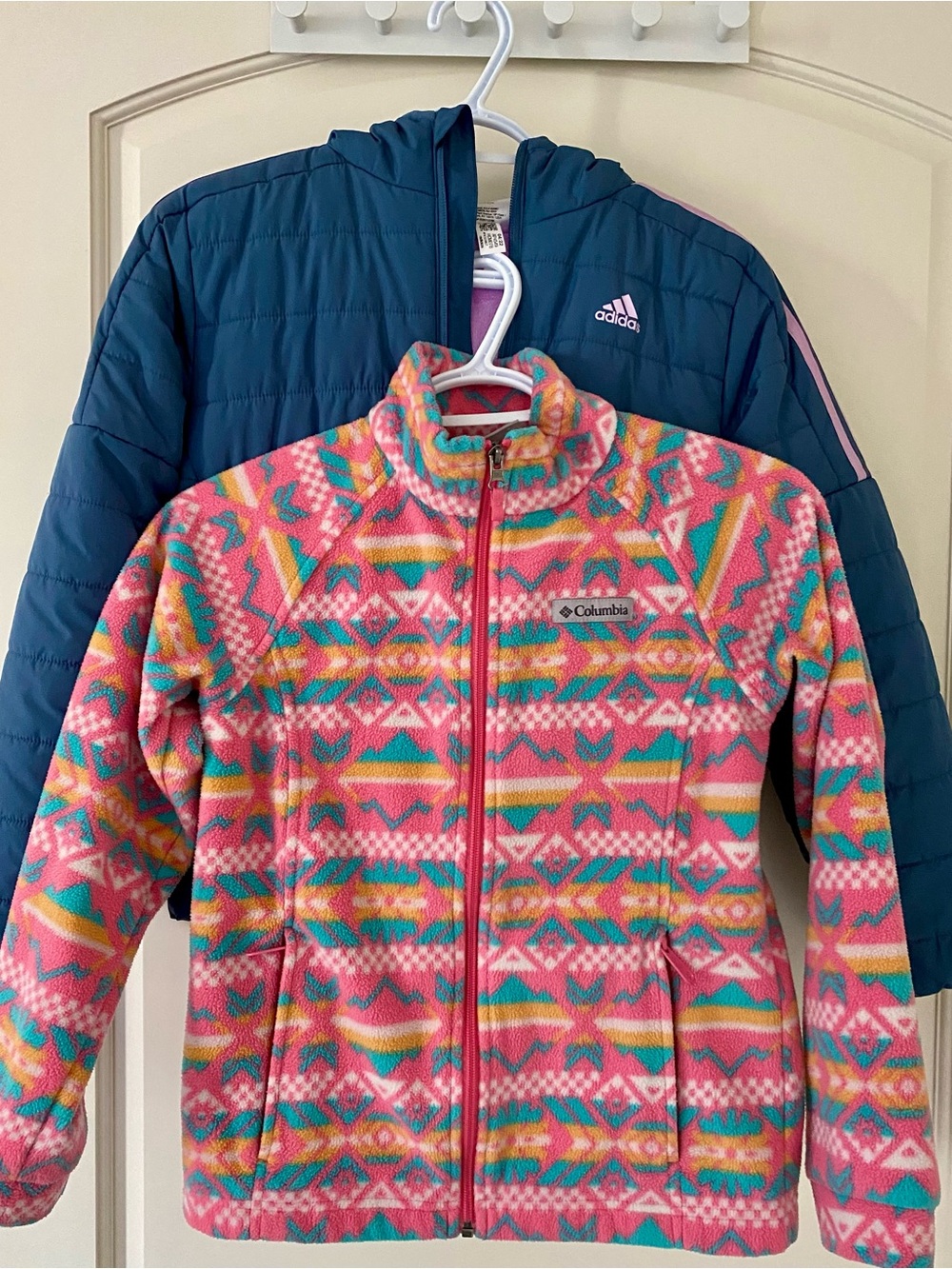 Girl’s Columbia Fleece and Adidas Jacket Bundle Size 10/12